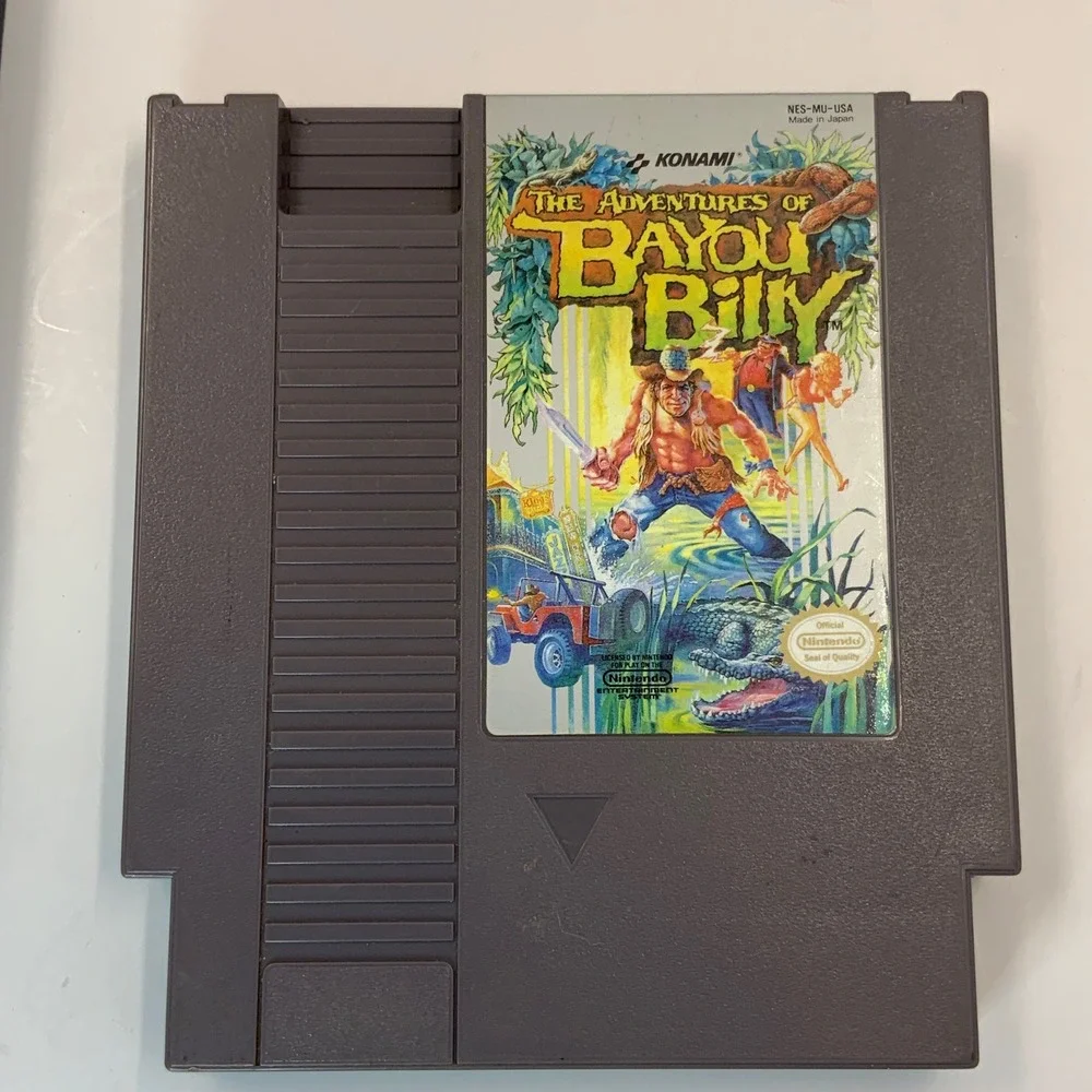 The Adventures of Bayou Billy Nintendo NES Konami Video Game Cartridge Sleeve